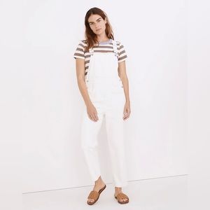 Madewell Straight-Leg Overalls in Tile White
